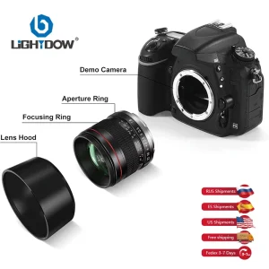 Lightdow Full Frame 85mm F1.8 Manual Focus Portrait Lens for Canon Sony Nikon DSLR Camera