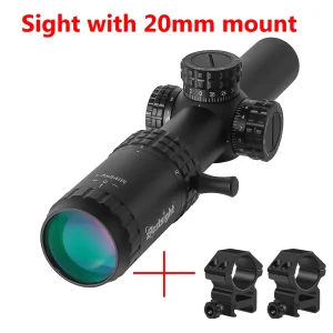 1-5X24 Tactical Optical Rifle Scope Red and Green Illuminated
