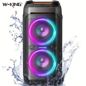 W-KING 100W RMS Bluetooth Speakers, IPX6 Waterproof,